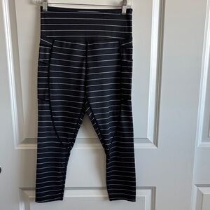 ZYIA Black and White Striped Leggings
